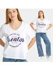 Bawełniany T-shirt z nadrukiem