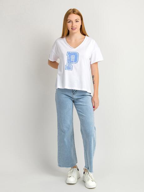 T-shirt bawełniany z nadrukiem