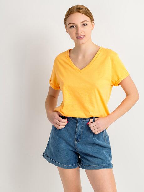 T-shirt  z dekoltem w serek