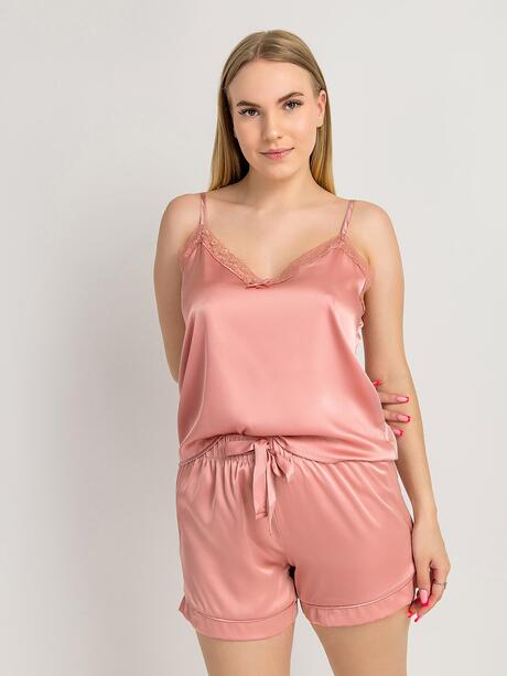 Dwuczęściowa piżama z koronką