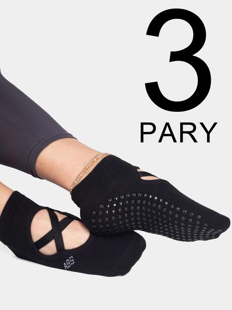 Skarpetki do jogi 3-pak czarne