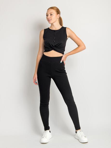 Legginsy prążkowane