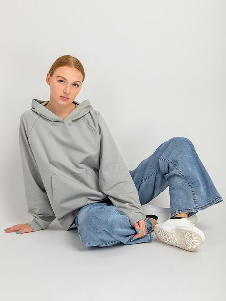 Gładka bluza z kapturem