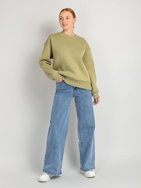 Gładka bluza z ociepleniem