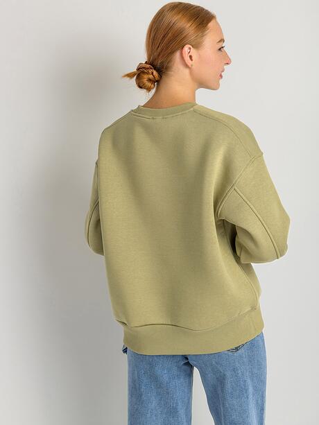 Gładka bluza z ociepleniem