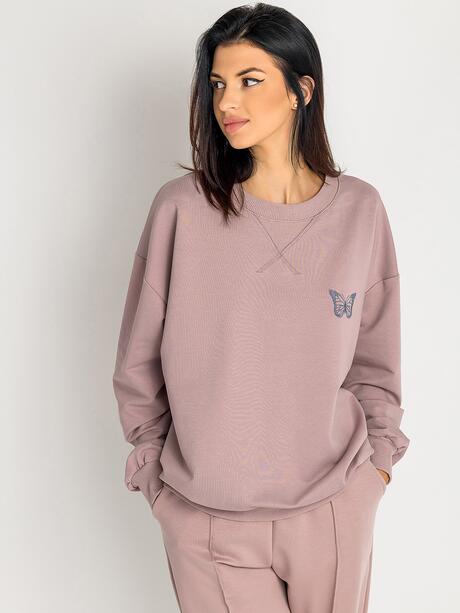 Bawełniana bluza z haftem