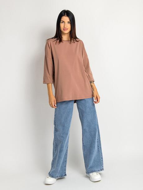 Gładka bluzka bawełniana