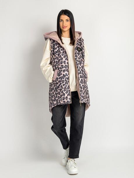 Bezrękawnik z kapturem