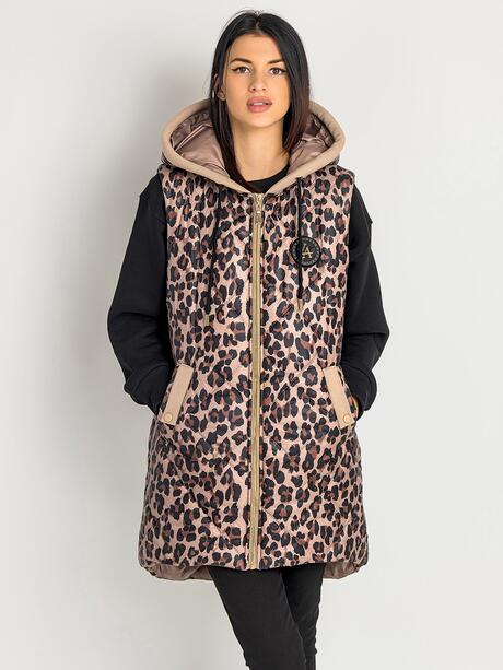 Ocieplany bezrękawnik z kapturem