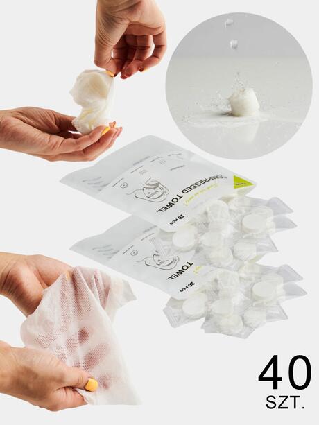 Chusteczki skompresowane 20x22 cm 40 szt.