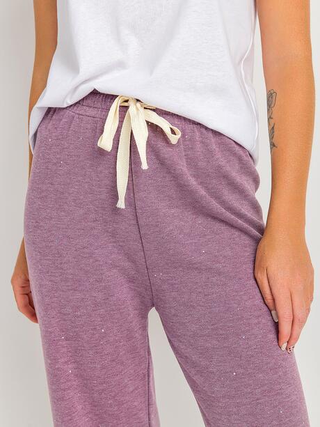 Spodnie dresowe z drobinkami