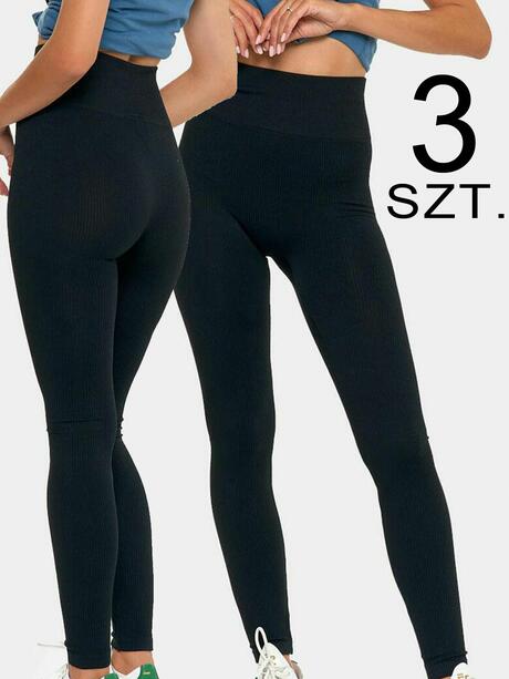 Legginsy prążkowane 3-pak S/M