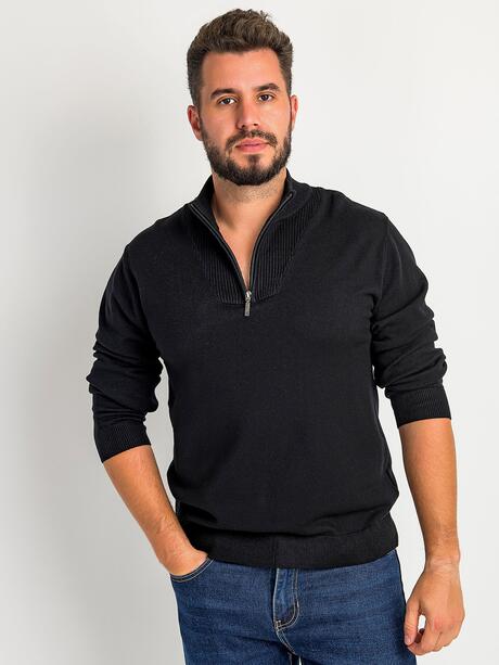 Sweter gładki z półgolfem