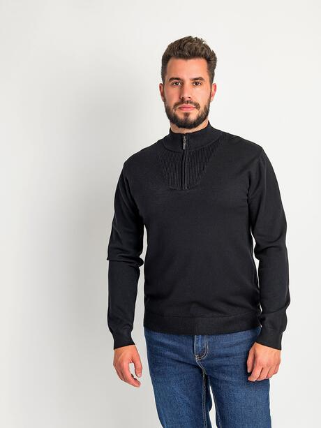 Sweter gładki z półgolfem