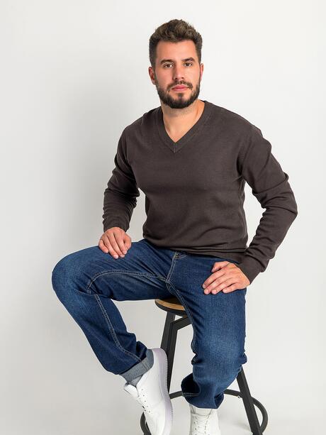 Klasyczny sweter z wiskozą