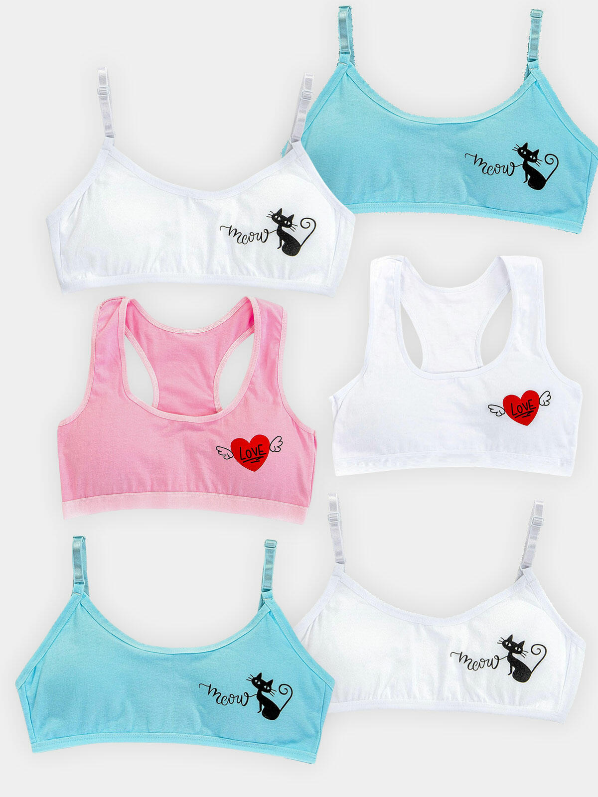 Biustonosz młodzieżowy 6-pak S/140