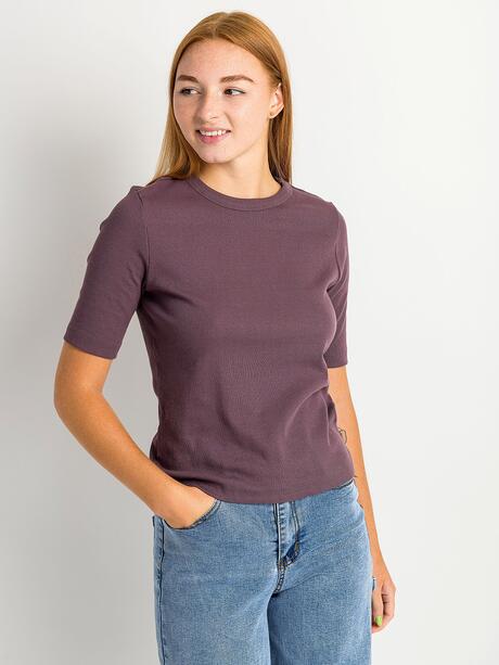 Prążkowana bluzka z bawełny