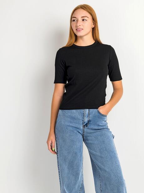 Prążkowana bluzka basic