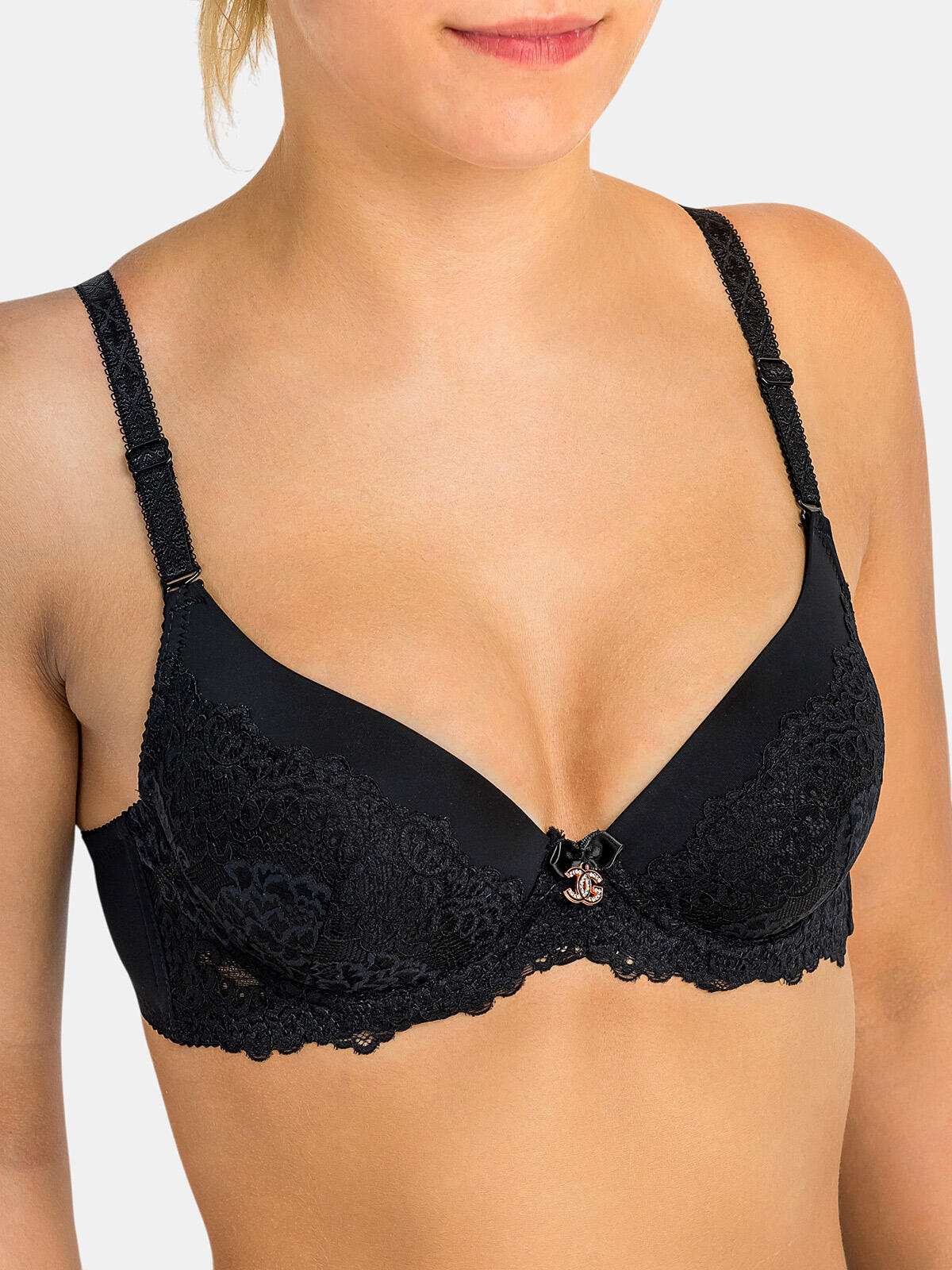 Biustonosz młodzieżowy z koronką