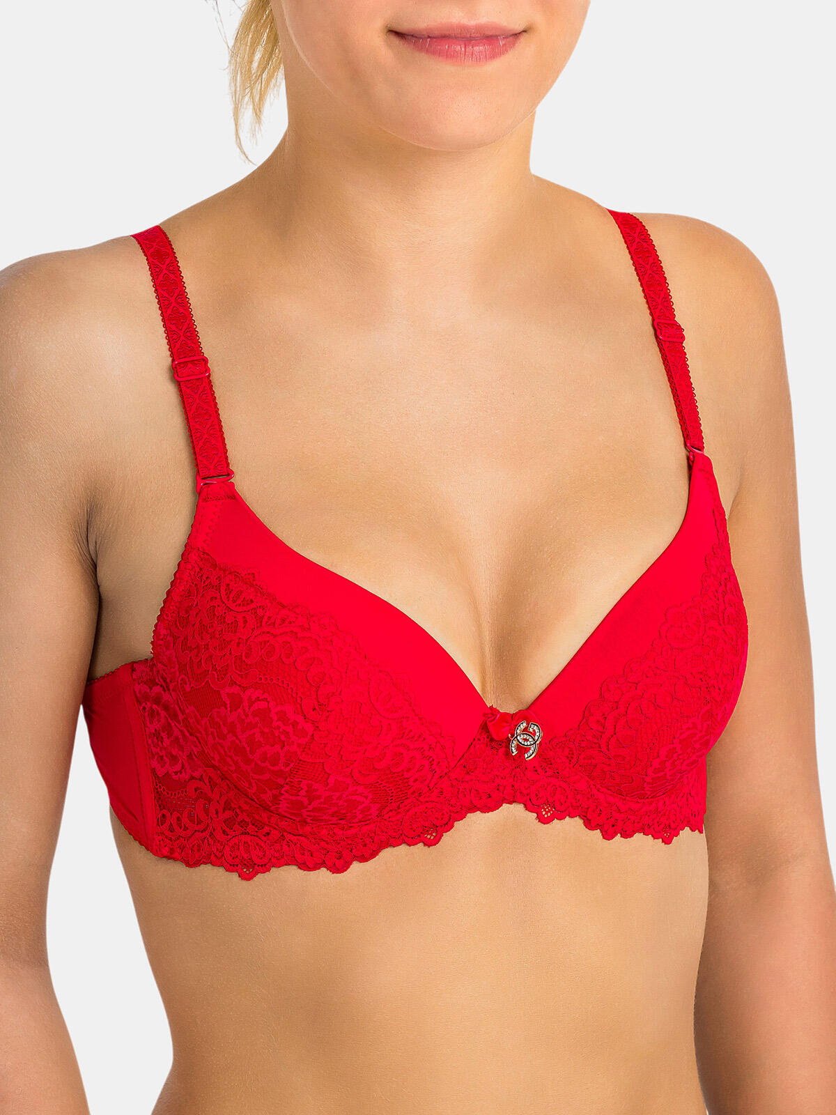 Biustonosz młodzieżowy z koronką