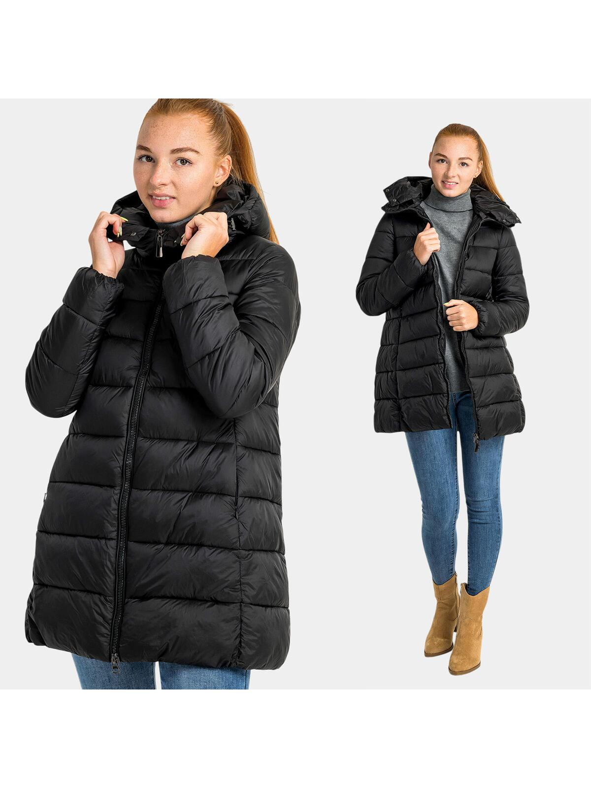 Pikowana kurtka z kapturem