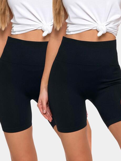 Bezszwowe kolarki czarne 2-pak L/XL