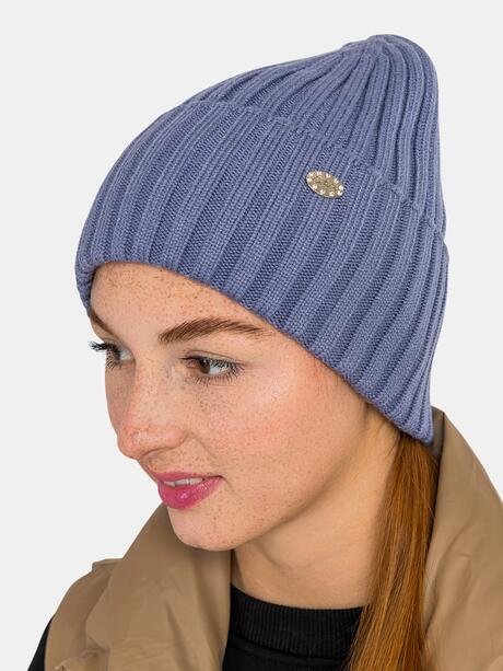 Prążkowana czapka z wiskozą