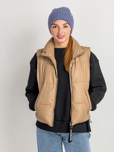 Prążkowana czapka z wiskozą