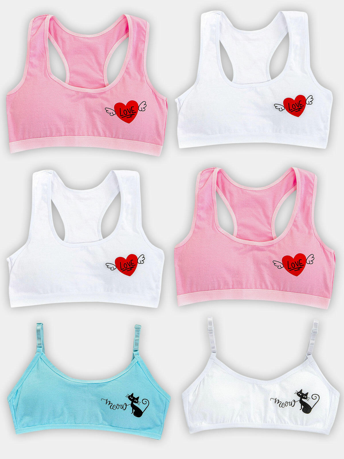 Biustonosz młodzieżowy 6-pak S/140