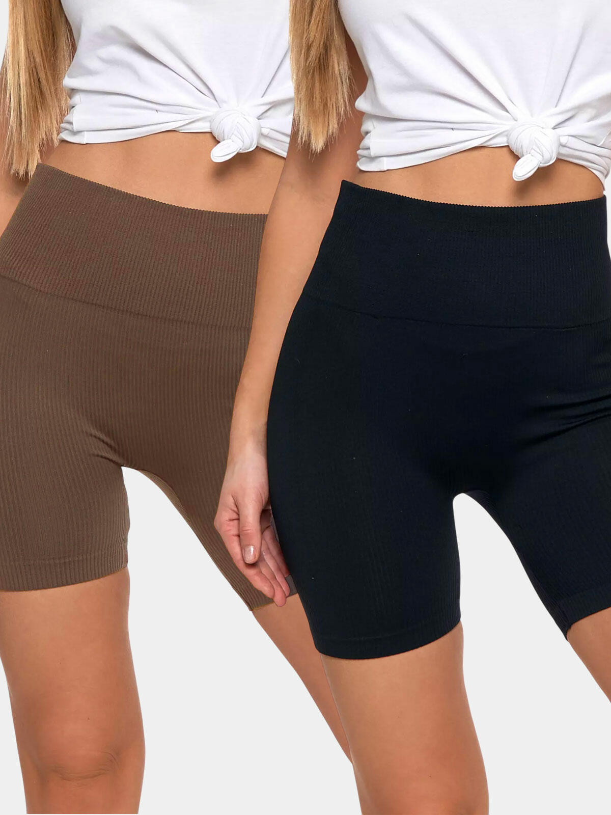 Prążkowane kolarki 2-pak S/M