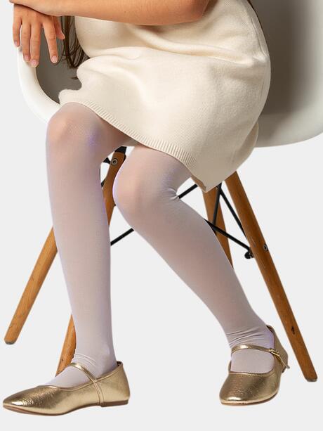 Rajstopy białe z lurexem