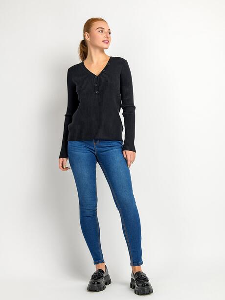 Prążkowana bluzka damska