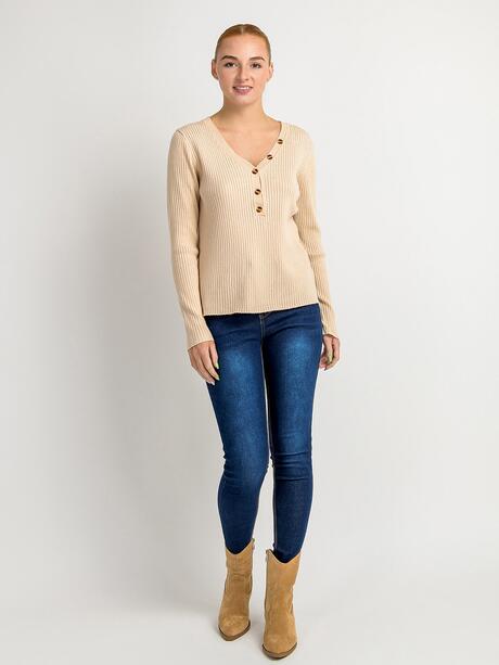 Bluzka damska z ozdobnym dekoltem