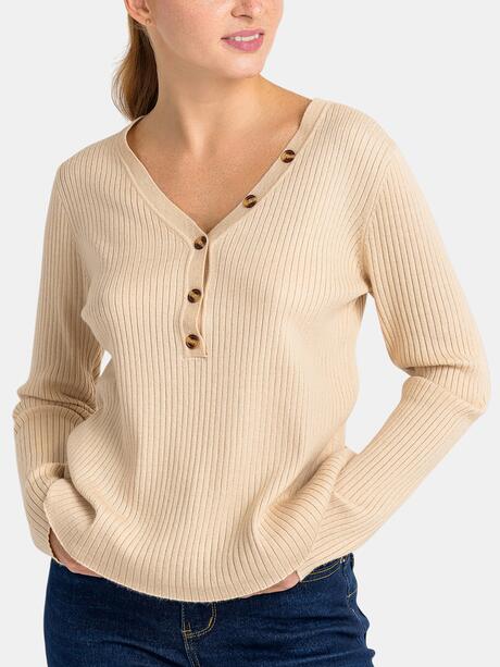 Bluzka damska z ozdobnym dekoltem