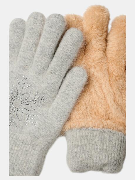 Rękawiczki damskie z futerkiem