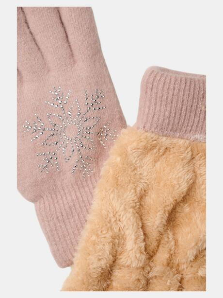 Rękawiczki damskie z futerkiem