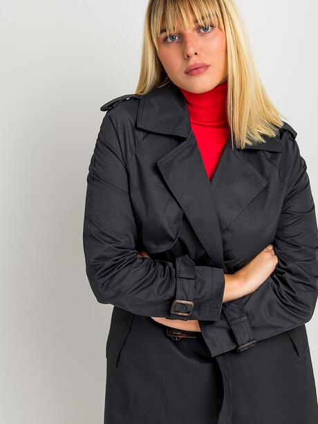 Płaszcz dwurzędowy z paskiem