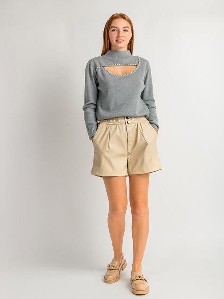 Szorty z imitacji skóry