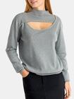 Sweter z ozdobnym dekoltem