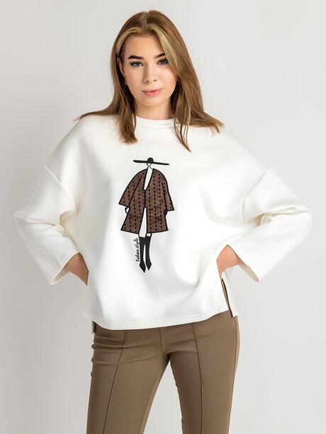 Bluza damska ze wzorem