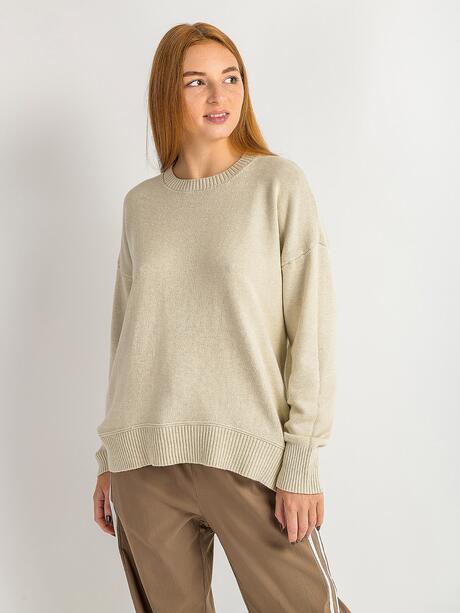 Luźny sweter z wiskozą