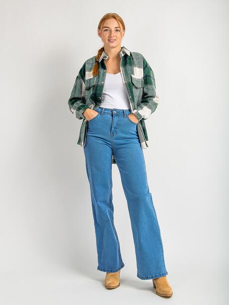 Rozpinana koszula w kratę