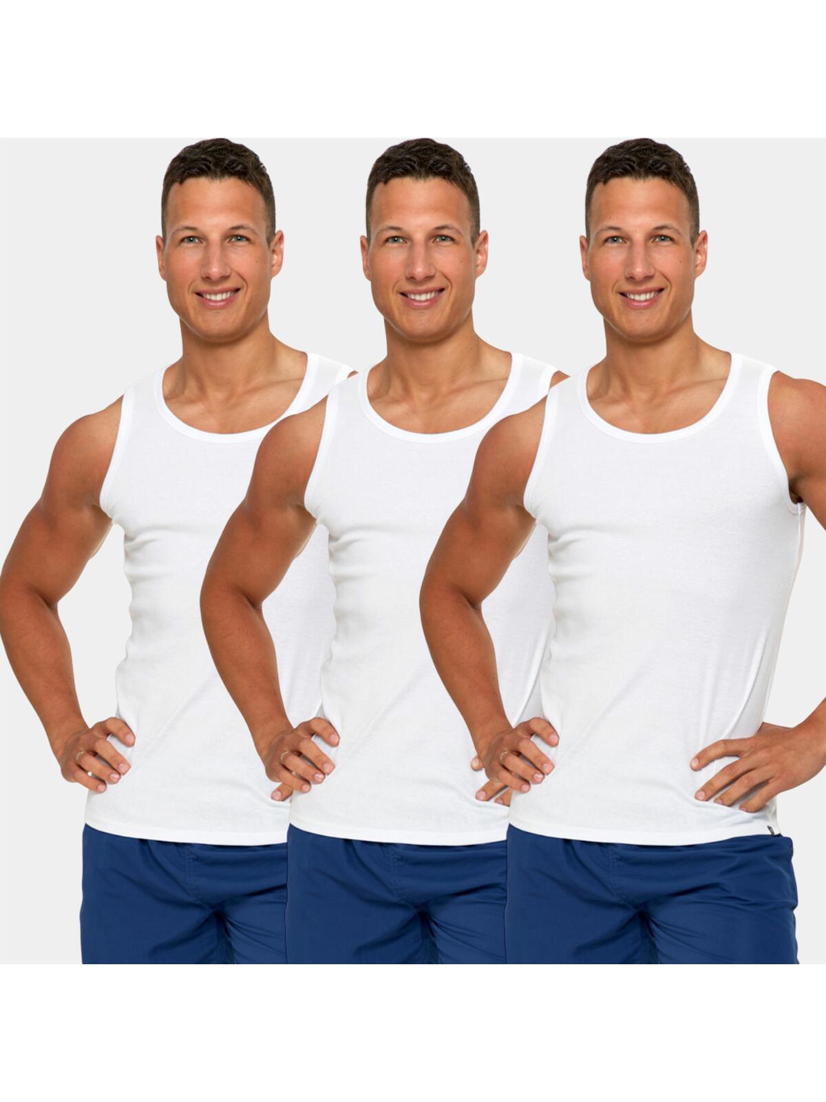 Podkoszulek bawełniany gładki 3-pak XL